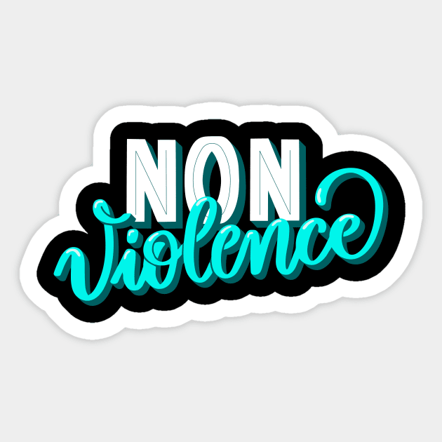 Non violence Sticker by Little Painters